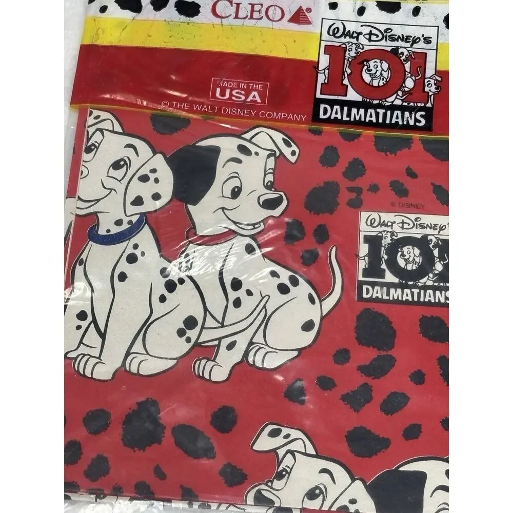 CLEO Vintage VTG Walt Disney 101 Dalmatians Heavyweight Gift Wrap NEW - 2 Sheets